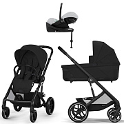 Коляска Cybex Balios S Lux BLK complete Cloud G Fog Grey Base G 4 в 1 Moon Black с дождевиками