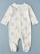 Комбинезон на кнопках Little Star Лошадки с горошками 30032 (ЧЗ-мз) крем 74