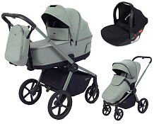 Детская коляска Rant Flex Therm Soft 3 в 1 с автокреслом Cruise Black Forest Green