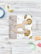 Пелёнки Mjolk трикотажные 3 шт 120х85 см Печенье/Palm Tree/Звёзды