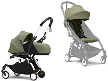 Коляска Stokke YOYO3 Newborn Pack рама белая White 2 в 1 Olive