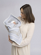 Конверт на выписку НаследникЪ Выжанова плед с поясом 93х93 01036-12002-070 ЧЗ серый