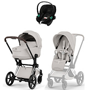 Коляска Cybex Priam V Chrome Style Aton S2 Moon Black 3 в 1 City Grey
