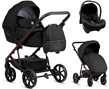 Детская коляска Tutis Viva 6 Plus Essential 3 в 1 с автокреслом Elo Lux EduSky Black 1612070 Caviar