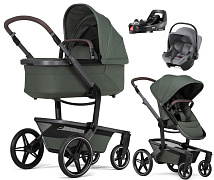 Детская коляска 4 в 1 Joolz Day 5 и автокресло Baby-Safe Core Frost Grey и база Vario Base 5Z без адаптеров Forest Green