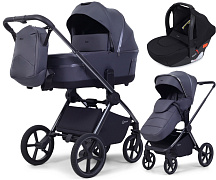 Детская коляска Rant Falcon Soft Therm 3 в 1 с автокреслом Cruise Black Graphite