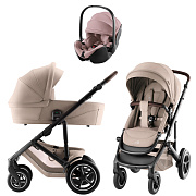 Коляска 3 в 1 Britax Roemer Smile 5Z Style и автокресло Baby-Safe PRO Style Dusty Rose Teak