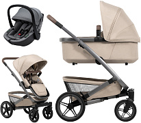 Детская коляска 3 в 1 Joolz Geo5 и автокресло Osann Cuddle Iron без адаптеров Sandy Taupe