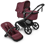 Коляска Bugaboo Fox 5 Renew complete 2 в 1 Black/Dark Cherry-Dark Cherry