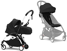 Коляска Stokke YOYO3 Newborn Pack рама белая White 2 в 1 Black