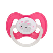 Пустышка латексная Canpol babies Bunny&Company круглая 0-6 мес 23/277 New розовый