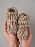 Носочки вязаные Little star Лапша 5102 (ЧЗ-нк) темно-бежевый