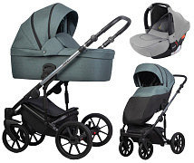 Детская коляска Riko Nano Thermo 3 в 1 с автокреслом Rant Cruise Grey 14 Dark sage (темно-зеленый)