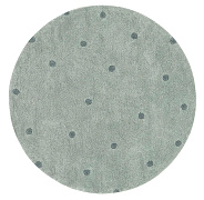 Ковер Lorena Canals Горошек синий шалфей D140 см