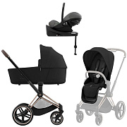 Коляска Cybex Priam IV Rosegold complete Cloud G Lava Grey Base G3 4 в 1 Sepia Black