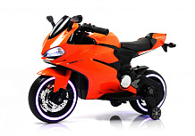Детский электромотоцикл RiverToys A001AA оранжевый ORANGE