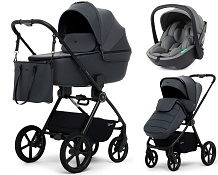 Детская коляска Rant Teo Soft 3 в 1 с автокреслом Miro Olive Graphite