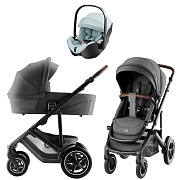 Коляска 3 в 1 Britax Roemer Smile 5Z Style и автокресло Baby-Safe PRO Style Harbor Blue Mineral Grey
