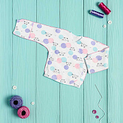 Распашонка Vikalex Шарики розовые футер 50