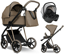 Детская коляска Roan Sol Vintage Luxury 2.0 3 в 1 с автокреслом Pituso Baesa Pro Black,Beige Canopy VIN 03/MM Mocha Mousse/Cappuccino/руч.Cappuccino