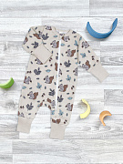 Утеплённый комбинезон с открытой ножкой Mjolk Белочки 62