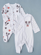 Комбинезон на кнопках Little Star Микки 2 шт 30032 (ЧЗ-мз) белый 62