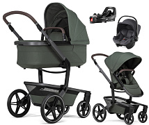 Детская коляска 4 в 1 Joolz Day 5 и автокресло Baby-Safe Core Midnight Grey и база Vario Base 5Z без адаптеров Forest Green