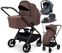 Детская коляска Rant Aventa 4 в 1 с автокреслом Miro Graphite и базой Beige