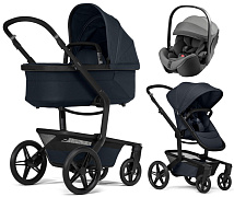 Детская коляска 3 в 1 Joolz Day 5 и автокресло Britax Roemer Baby-Safe Pro Style Mineral Grey без адаптеров Dark Navy Blue