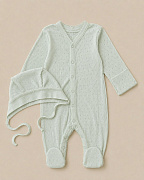 Комбинезон и чепчик Little Star Ажур 325016 (ЧЗ-мз) фисташковый 62