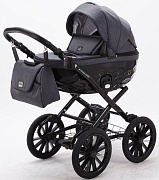 Детская коляска Adamex Chantal Retro 3 в 1 C201 (графит)