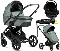 Детская коляска Noordi Aqua V2 4 в 1 с автокреслом Terra Black и базой 1482842 Fern