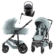 Коляска 3 в 1 Britax Roemer Smile 5Z Style и автокресло Baby-Safe PRO Style Carbon Black + Vario Base 5Z Harbor Blue