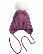 Шапочка вязаная AmaroBaby Pure Love Wool утепленная розовый 46