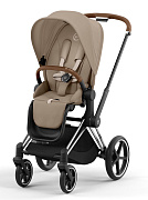 Прогулочная коляска Cybex Priam IV Chrome Brown Cozy Beige