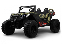 Детский электромобиль RiverToys A707AA LUX NEW 4WD GREEN-CAMOUFLAGE/зеленый камуфляж