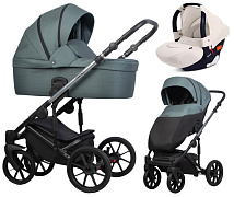 Детская коляска Riko Nano Thermo 3 в 1 с автокреслом Rant Cruise Beige 14 Dark sage (темно-зеленый)