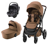 Коляска 3 в 1 Britax Roemer Smile 5Z LUX и автокресло Baby-Safe Core Midnight Grey2 Warm Caramel