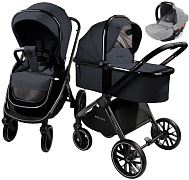 Детская коляска AmaroBaby Motus V2 3 в 1 с автокреслом Rant Cruise Grey серый