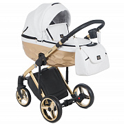 Детская коляска Adamex Chantal Star Collection 3 в 1 STAR104 белый+золотой