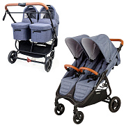 Детская коляска для двойни Valco baby Snap Duo Trend 2 в 1 Синий (Denim)