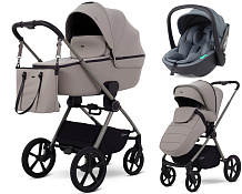 Детская коляска Rant Teo Soft 3 в 1 с автокреслом Miro Graphite Cloud