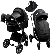 Детская коляска AmaroBaby Genius 3 в 1 с автокреслом Rant Cruise Black черный