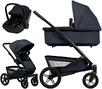 Детская коляска 3 в 1 Joolz Geo5 и автокресло Osann Cuddle Carbon без адаптеров Dark Navy Blue