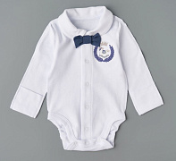 Боди Little Star Герб Лошадка интерлок 2372 белый 56