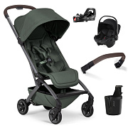 Прогулочная коляска Joolz Aer 2 SE и автокресло Baby-Safe Core Space Black и база Vario Base 5Z Forest green