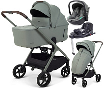 Детская коляска Rant Aventa 4 в 1 с автокреслом Miro Olive и базой Olive