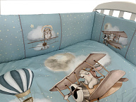 Комплект в кроватку Lappetti Навстречу приключениям 6 предметов голубой
