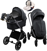 Детская коляска AmaroBaby Genius 3 в 1 с автокреслом Rant Cruise Beige серый