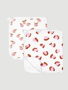 Муслиновые салфетки для кормления Mjolk 2 шт 26х55 см Персики / Леопард